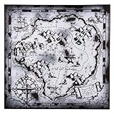 ブラックandホワイトPirate Treasure Hunter 'sマップ18インチキャンバス壁装飾