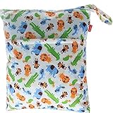 Damero Cute Travel Baby Wet and Dry Cloth Diaper Organizer Bag (Large, Green Crocodile) by Damero