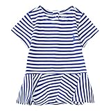 ポロ ラルフ ローレン 半袖 ストライプ ペプラムTシャツ ベビー 出産祝い ギフト　（サイズ：3m、カラー：White/Active royal） Polo Ralph Lauren [並行輸入品]