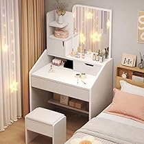 送料無料　VEEZHA ドレッサー 化粧台 鏡台 化妆台 化粧テーブル 白 Amazon｜VEEZHA ドレッサー 化粧台 化妆台｜鏡台・ドレッサー
