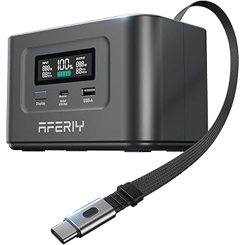 【5,989円】AFERIY 145W モバイルバッテリー ･ポータブル電源 99.2Wh