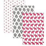 Yoga Sprout 3 Piece Muslin Swaddle Blankets, Damask Collection by Yoga Sprout