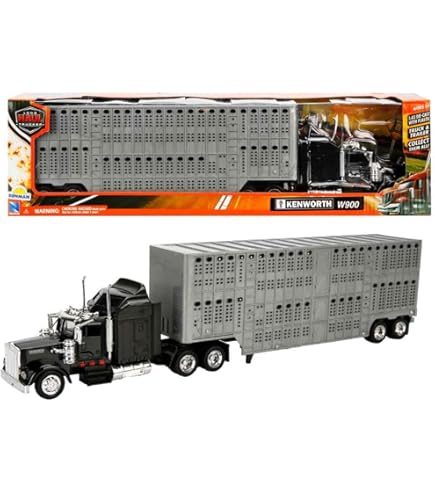 Amazon.co.jp: Kenworth W900 ダブルダンプトラック トレーラー付き