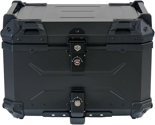 【荷物を詰めて、旅を解き放つ。】 匠plate リアボックス 45L 55L 65L 100L トップケース 大容量 防水 取付ベース付 防犯対策 バイクボックス (ALL BLACK 55L) - 1