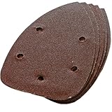 Silverline 10 Pack 240 Grit Hook & Loop Detail Sander Sheets 140mm Power Tool
