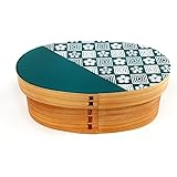 かのりゅう 曲げわっぱ弁当箱 Kutan Sサイズ 梅畳 青緑 16.5×10×6cm S22-15-3s