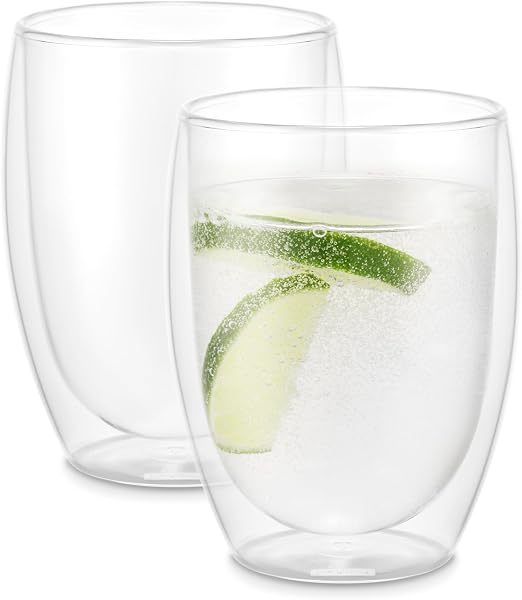 BODUM ボダム グラス コップ タンブラー PAVINA パヴィーナ ダブルウォールグラス 350ml 2個セット 保温保冷性 二重構造 耐熱ガラス 電子レンジ可 オーブン可 食洗器可 冷凍庫可 【正規品】 4559-10 - 1