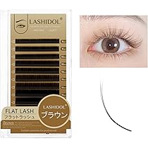 Amazon | lashidol マツエク フラットラッシュ ダークブラウン 斬新なL 