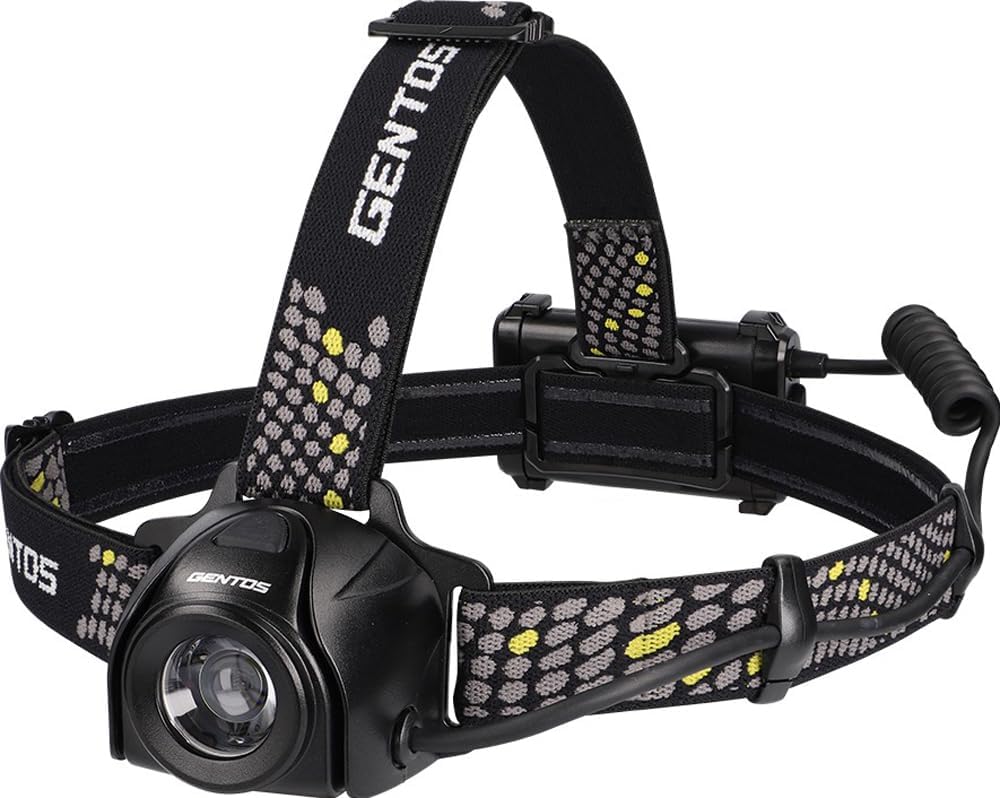 GENTOS(ジェントス) LED ヘッドライト USB充電式 【明るさ550~720ルーメン/実用点灯6~8時間/後部認識灯】 専用充電池/単3 ヘッドベイダー HV-033HD/HV-133H/HV-1000R