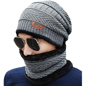 スキー ニット帽 スノーボード T-wilker ネックウォーマー 裏起毛 マフラー付き 2点セット クリスマス 誕生日…