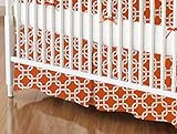 SheetWorld - Crib Skirt (28 x 52) - Orange Links - Made In USA by sheetworld
