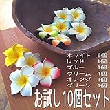 Bali Direct フェイクフラワー アジアン雑貨 プルメリア お試し10個セット アートフラワー フランジパニ 造花