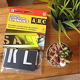 (はじめようDIY) プラスチックステンシル (46ピースセット・2インチ)