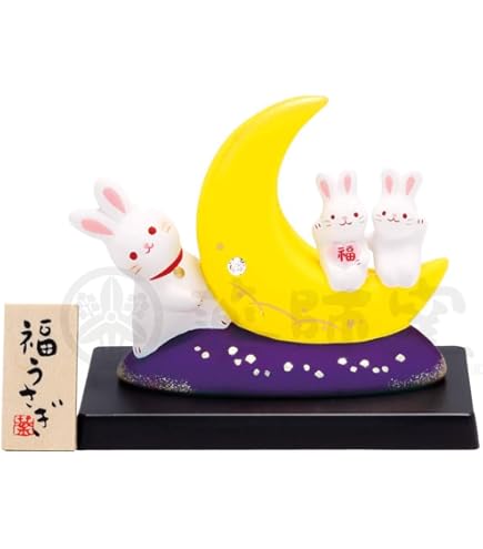 Amazon.co.jp: 【ウサギと月の掛け軸】縁起の良いお月様掛軸 □田村竹