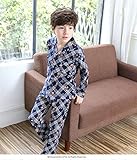 (チェリーレッド) CherryRed 子供 男の子 ファション パジャマ ルームウェア 部屋着 寝間着 上下2点セット 長袖 フリース 春秋向け リラックス 快適 気持ち良い チェック コットン 1
