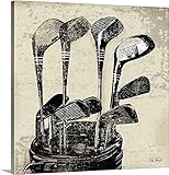 Peter Horjusプレミアムシックラップキャンバス壁アート印刷題名ビンテージゴルフクラブ 16" x 16" 2381912_24_16x16_none