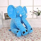 ベビー枕　キッズ　幼児　寝抱き枕　寝枕　象　プラッシュ玩具　ソフト (ブルー)