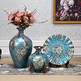 FYX 花器 陶器 一輪挿し花瓶 玄関置物 3点セット北ヨーロッパ.のスタイル ナチュラル おしゃれ雑貨 インテリア小物 (4)