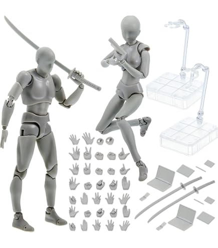 Bandai - Figurine S.H.Figuarts - Body Kun (Male) Dx Set Grey
