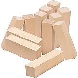 DFsucces 彫刻 木彫りブロック 未仕上げ木製 長方形 立方体ウッド DIY 工芸品用 手彫りモデル 初心者に適用 (12個セット)
