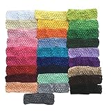 Arlai 56pcs Baby Girl 'sストレッチヘッドバンドかぎ針編みヘアバンド