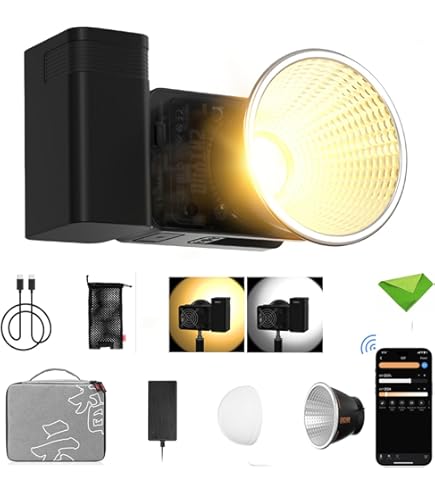 Amazon | Zhiyun Molus G60 Combo LED ビデオ ライト, 60W ポート