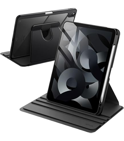iPadAir 第4世代 + スタンド付 タッチペン付 降りたたみでスタンド機能 縦置き可能 ペンシル