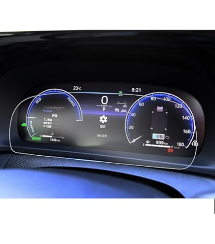 ruiya 【5枚入り】 新型 トヨタ クラウンスポーツ 専用 12.3インチ カーナビ 保護フィルム (強化ガラス) メーター(PET製x2) エアコンパネ
