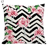 quietcloudファッションパイナップルリーフフラミンゴパターンリネン枕カバー正方形クッションカバー one size 45XVH403BSTJ17DA0AU