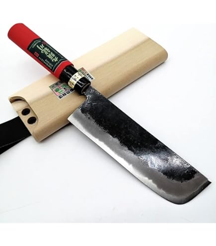 Amazon | 九頭龍川 剣型野菜収穫包丁 135㎜ 安全柄 磁石付木鞘入