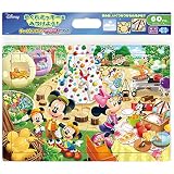 テンヨー(Tenyo) チャイルドパズル ディズニー キャンプじょうでさがそう! 60ピース こども向けパズル DC-60-116 抗菌コート おかたづけ専用カバー付き 4才以上