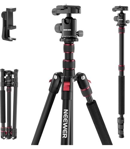Amazon | 三脚カメラ アルミ製 一脚可変式 全高162cm一脚171cm ボール