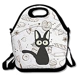 クロネコ ジジ 可愛い動物 ペット お弁当バッグ ランチバッグ ベビー用バッグ One Size ブラック