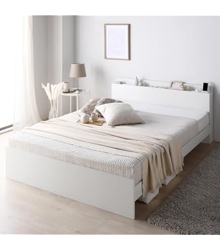 Amazon | 棚・コンセント付きフロアベッド【Skyline】スカイライン