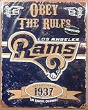 パーティー動物エンボスメタルサイン、NFL Los Angeles Rams