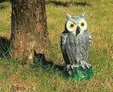 NH9 庭の装飾 フクロウ 驚異な目玉で威嚇！本物そっくりでどんな 鳥もびっくり！【防鳥防獣対策】撃退ハト スズメ カラス ムクドリ ヒヨドリなど 鳩よ 鳥よけ 鳩対策 鳥対策 撃退