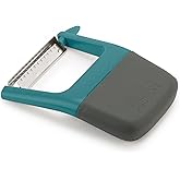 Joseph Joseph Duo Easy-Grip Julienne Peeler, Vegetable Kitchen Peeler and Potato-Eye Remover, Dark Opal