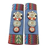 1ペア自動車シートベルトパッドシートベルトショルダーパッドブルー