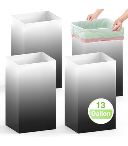 Clean Cubes (Multiliner) 13 Gallon Disposable Trash Cans (3-Pack / Reusable / Recycle) - Outdoor