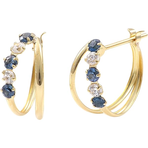 18金 ルビー フープピアス Amazon | ルビー イエロー ゴールド K18 18金 18k フープ 輪っか