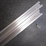【２本セット】アルミ製Ｔスロットレール（溝幅8mm）固定用ねじ（ビス）付き【DIY／マイタースロット／ワークテーブル／大工道具】 (300mm)