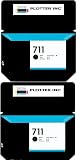 Plotter Inc CZ129A 2パック 711 38ml ブラックインク HP Designjet T530、T525、T520、T130、T125、T120、T100に対応