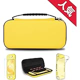 Simpeak【Switch lite 対応 アクセサリ】Switch Lite 適応 ケース スイッチライト 対応 ガラスフィルム Switch Lite 対応 収納ケース 耐衝撃 軽量 防水 防汚 防塵 大容量 持ち運び便利 保護カバー(イェロー)