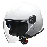 リード工業(LEAD) バイク用 インナーシールド付き ジェットヘルメット FLX ホワイト Lサイズ (59-60cm未満)