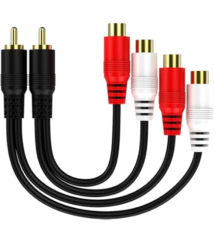 Amazon | デュアル RCA オーディオケーブル 25フィート ステレオCD DVD  