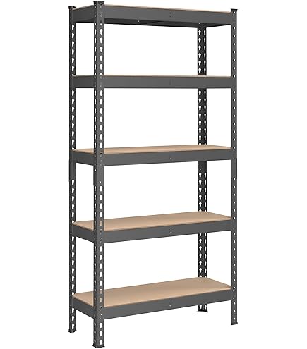 Amazon｜Alebert スチールラック 5段 幅90*奥行40*高さ183cm メタル