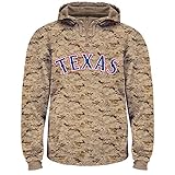 マジェスティックMLBメンズUSMC Digi Camo Thermabaseパーカー( XLサイズ, Texas Rangers )