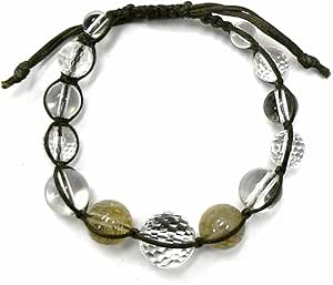 Amazon 天然石 ルチルクォーツの紐編み マクラメ編み ブレスレット 15 21cm パワーストーン ルチルクォーツの紐編みブレスレット ブレスレット 通販