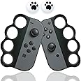 Fit Boxing/Fit Boxing 2に対応 コントローラー グリップ switchに対応 ジョイコン用 コントローラー ハンドル 大人と子供向け joyco用 ボクシングゲーム用グリップ 2個 セット(黒＆黒)