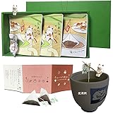 ねこ茶 ティーバッグ ギフト セット プレゼント 誕生日 お茶 猫 フィギュア（2個）みたらしちゃん 箱入り 手提げ袋付き